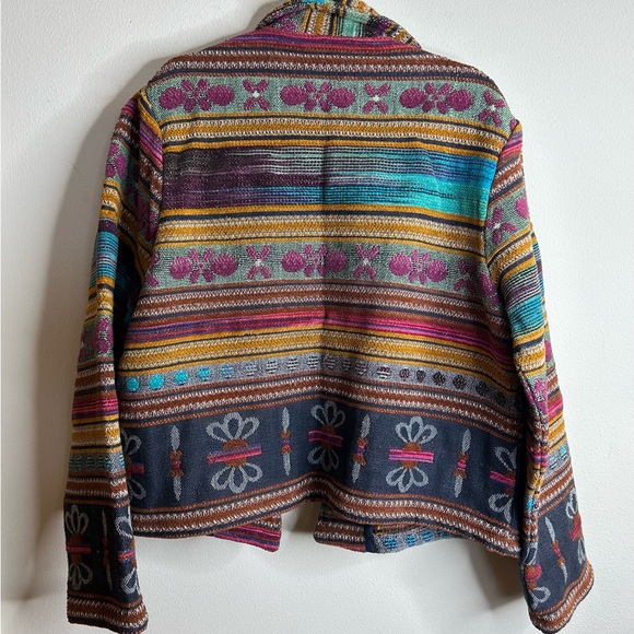 Bagatelle XL NWT Multicolor Striped Tapestry Women's Jacket Boho Southwestern - Picture 10 of 14
